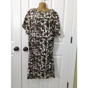 SEED TO STYLE Organic cotton Dress Short-sleeve Camo T-shirt Sz XL